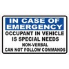 StickerTalk Occupant in Vehicle is Special Needs Vinyl Sticker, 5