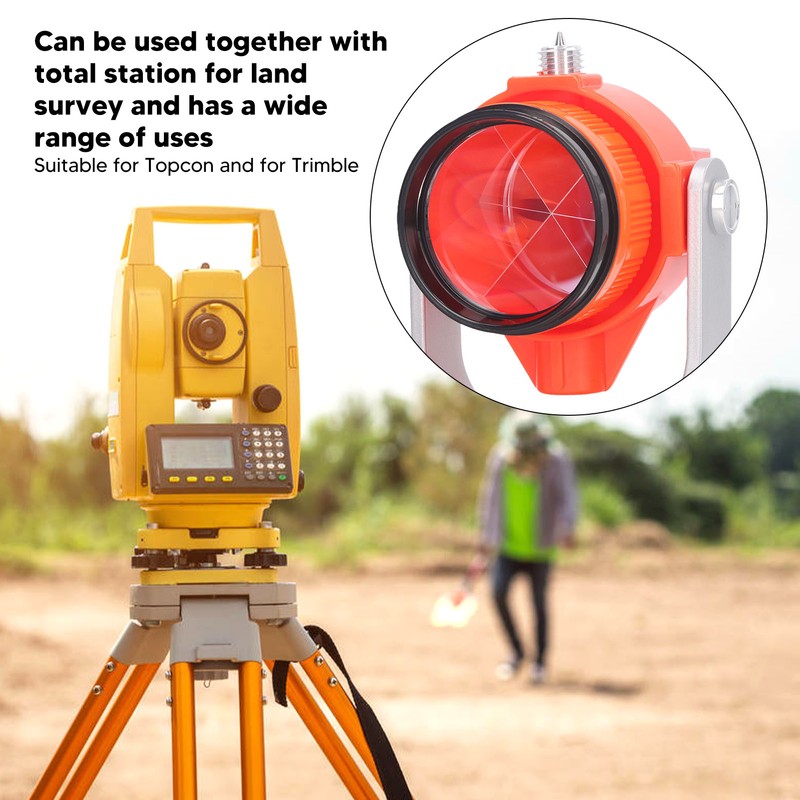 Surveying Single Tilt Prism High Accuracy ABS Housing Total Station