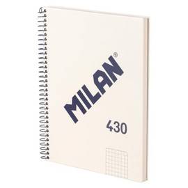 MILAN® A5 Hardcover Notebook 5x5mm Squared 80 Sheets 95gsm Collection 430 Beige
