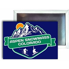 Aspen Snowmass Colorado Ski Snowboard Winter Adventures 2.5"X3.5" Refrigerator Magnet