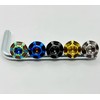 Kuroobaa Titanium Motorcycle License Plate Bolts with Security Anti-Theft Hex