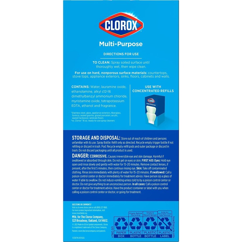 Clorox Clorox Multipurpose Degreaser Cleaner Refillable Starter Kit, Crisp Lemon