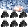 10pcs Pneumatic Tube Fitting Durable PVC Stable Sealing Corrosion Resistance