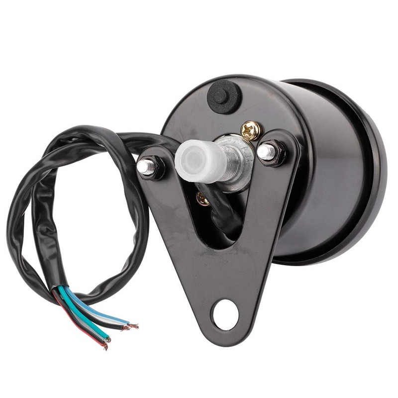 Akozon Tachometer Motorcycle LCD Meter Tachometer Gauge Odometer Speedometer 0-199km/h