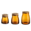 Kosta Boda Bruk Amber Canister/Storage Jars, Set of 3.,