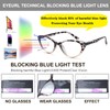 EYEURL 4-Pack Cat Eye Reading Glasses for Women Blue Light