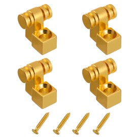 HUAREW 4PCS Guitar Roller String Trees Retainer String Guides for Electric Guitar Bass with Screw(Gold)