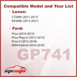 EPAuto GP741 (CA10741) Hybrid Engine Air Filter, Replacement for Toyota Prius, Prius V, Prius Plug-In, RAV4 Hybrid, Lexus CT200h, NX300h – Fits Select Models 2010-2021