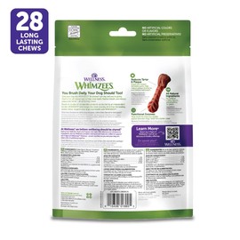 Whimzees Whimzees Wellness Daily Brushzees Dog Dental Treats, Natural Chews, Extra Small Size Stick, (28 Count)