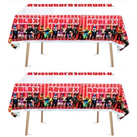 SUTRADHAR 2pcs Kids Cartoon Birthday Party Tablecloth Table Cover,Kids Cartoon Birthday Supplies Decorations (70'' x 42'') (2pcs)