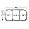 NickHouse 30-622 - Patio Furniture End Caps Rectangular Insert -