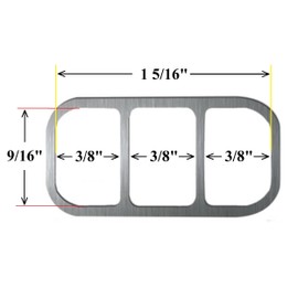 NickHouse 30-622 - Patio Furniture End Caps Rectangular Insert - Fits: 1 1/2" (1.5") x 3/4" Outside Dimension Tube (White) 10 pcs