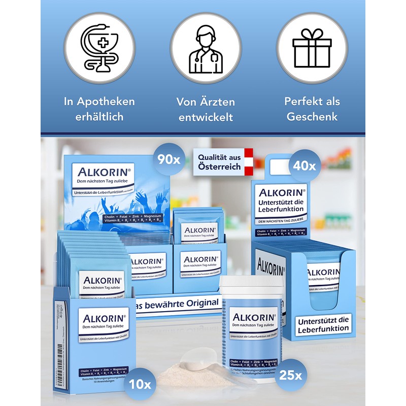 ALKORIN® 40 sachets for the sake of the next day.