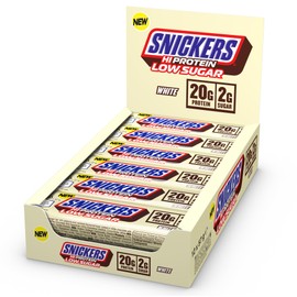 Snickers Snickers Bars - Low Sugar High Protein Bars- White Chocolate - 12x57g,12 Count (Pack of 1)
