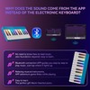 Smart rainbow piano, smart digital piano, smart luminous keyboard piano,