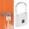 Smart Fingerprint Padlock USB Rechargeable Security LED Lock for Backpack