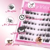 MozyVex 48PCS Enduring Self- Adhesive Eyelashes Cluster DIY Pre-Glued Cluster