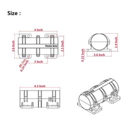 E-Found 24V Vibration Motor, with 110V Adjustable Speed Power Adapter, 3800RPM, Rotary Speed for Massage Bed Vibration Alert Chair, Shaker Motor