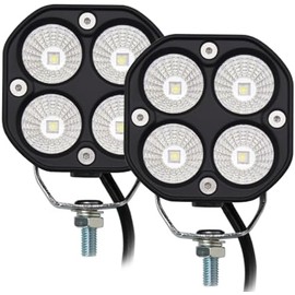 LED Offroad Luces de conducción Luces antiniebla de conducción Pod Luces Flood Beam 2PCS 3Inch 40W Impermeable Trabajo Luces auxiliares Luces de