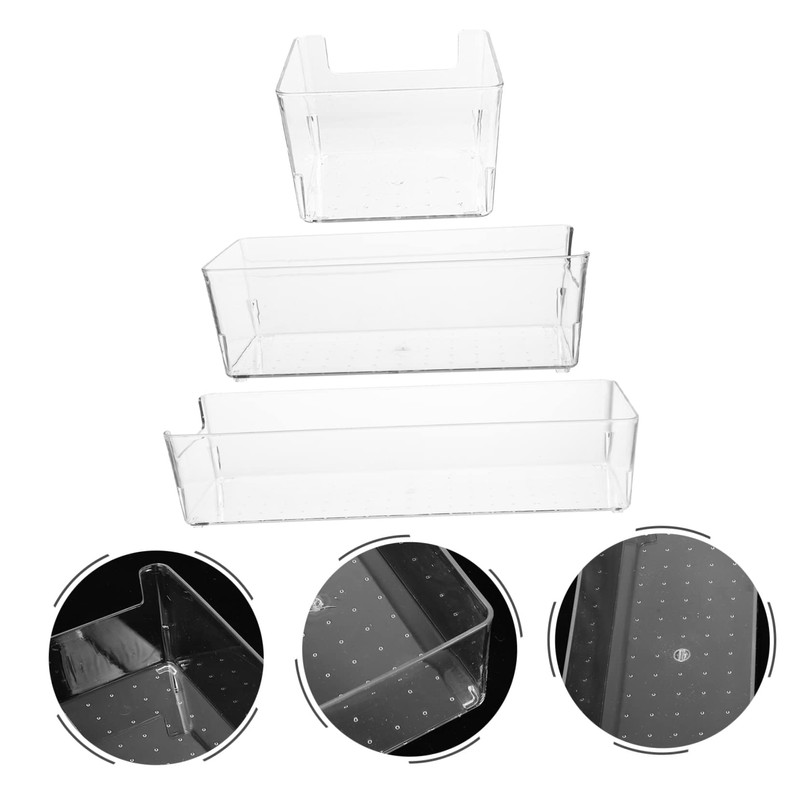 BUGUUYO Organizing Boxes Set 3pcs Foldable Storage Boxes Bins Drawer