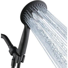 BRIGHT SHOWERS 9 Spray Settings Shower Head with Handheld High Pressure Oil-Rubbed Bronze Hand Held Showerhead with 60 Inch Stainless Steel Hose and Adjustable Overhead Bracket
