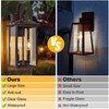 Bronze Large Porch Lights Outdoor, 18" Exterior Wall Fixture with