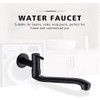 Wall-Mounted Black Cold Water Faucet Washing Machine Mop Pool Garden
