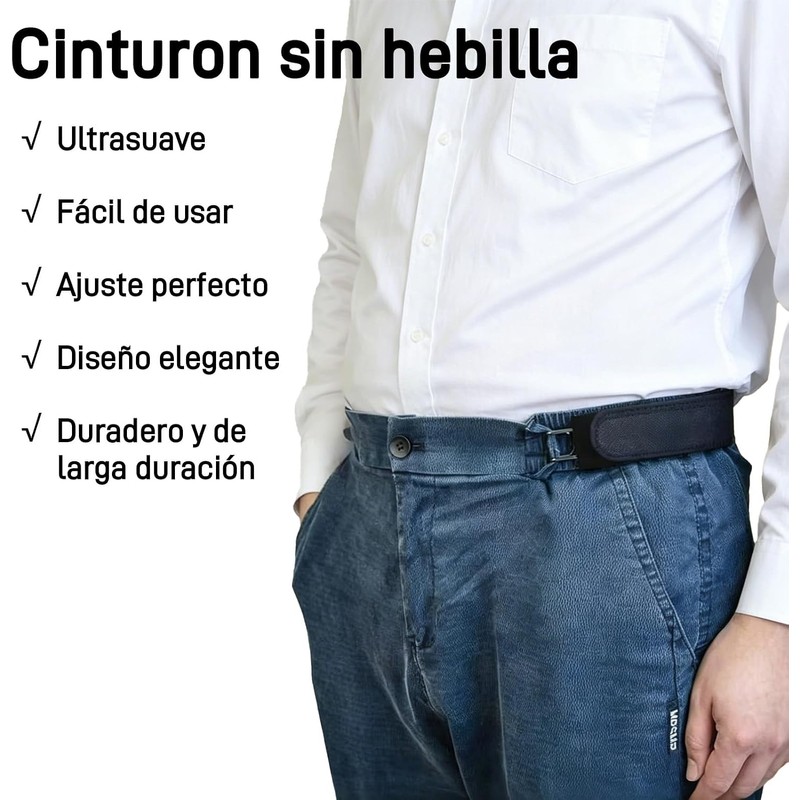 Cinturón sin hebilla unisex – Pack 2 piezas Marrón de