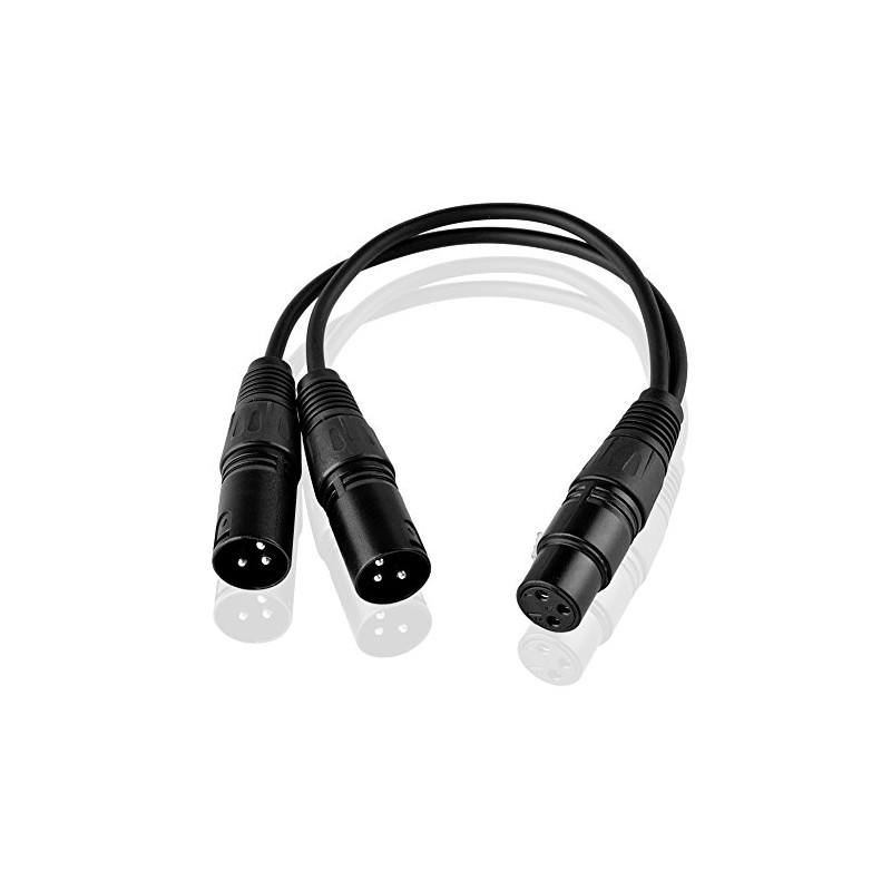 S SIENOC Microphone Cable 3 Pin XLR to Dual 2