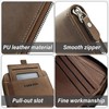 FuninCrea Men's Leather Wallet with ID Sleeves and ID Window,