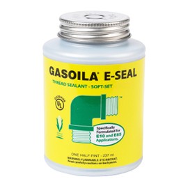 Gasoila Thread Sealant for Ethanol E10 & E85 Applications, Non-Hardening, Non-Toxic, Opaque Dark Green Paste – USA-Made, 1/2 Pint – Ideal for Pipe Threads, Motors, Fuel Lines & More, Brush in Cap