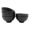 Anforama Juego Kit Plato Sopero Tazón De Melamina Negra 350