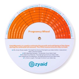 Ezyaid Pregnancy Wheel, Due Date OB-GYN Calculator with CRL, BPD, HC AC and FL Guide, EDC Wheel for Pregnant Women/Healthcare Providers