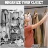 Tandefio 2 Sets Black Oval Closet Rod Kit 92 Inch