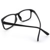 GQUEEN Fake Brille Ohne Stärke Damen Herren Nerdbrille Schwarz UV400