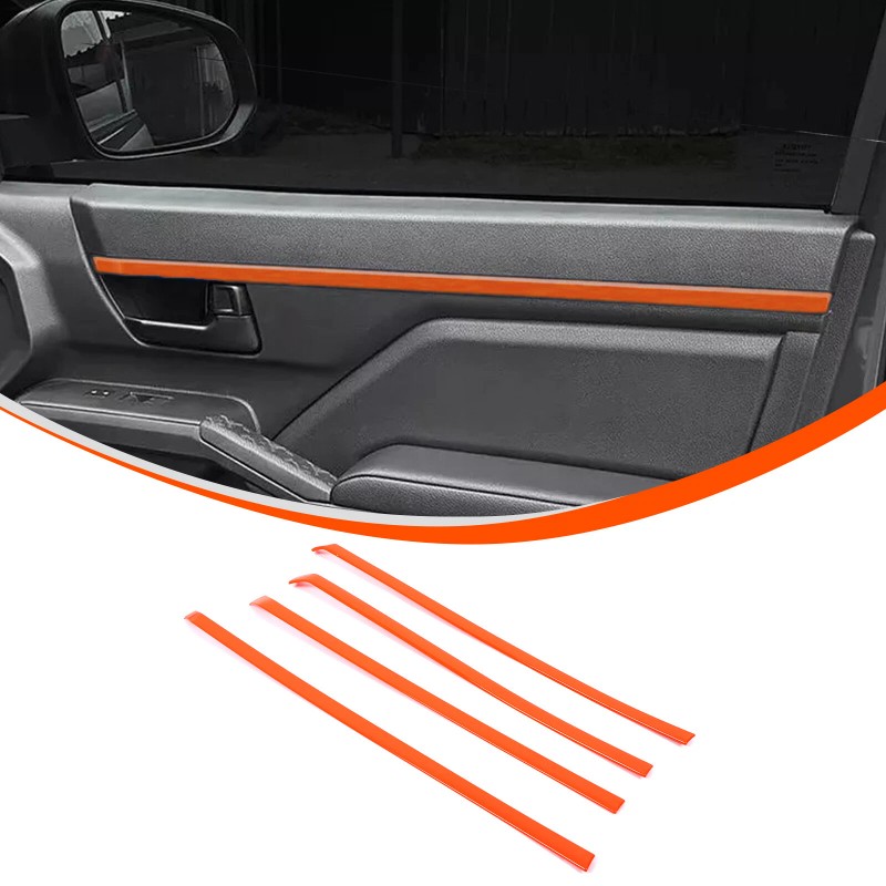 carmotion88 ABS Orange Car Interior Door Panel Strip For Toyota