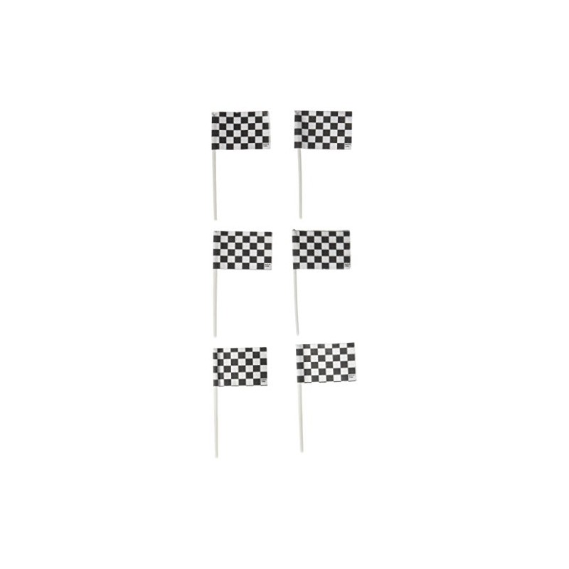 Racing Checkered Flags Cupcake Picks