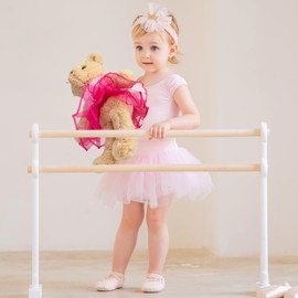 WENMOTDY - Oso de peluche de bailarina, lindo oso de peluche en falda tutú, regalo de cumpleaños para niñas y niños, 21 pulgadas, color rosa