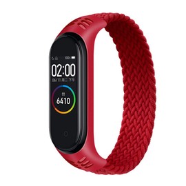 Apbands Watch Strap Compatible with Mi Band 5 4 3, Nylon Braided Solo Loop Bracelet
