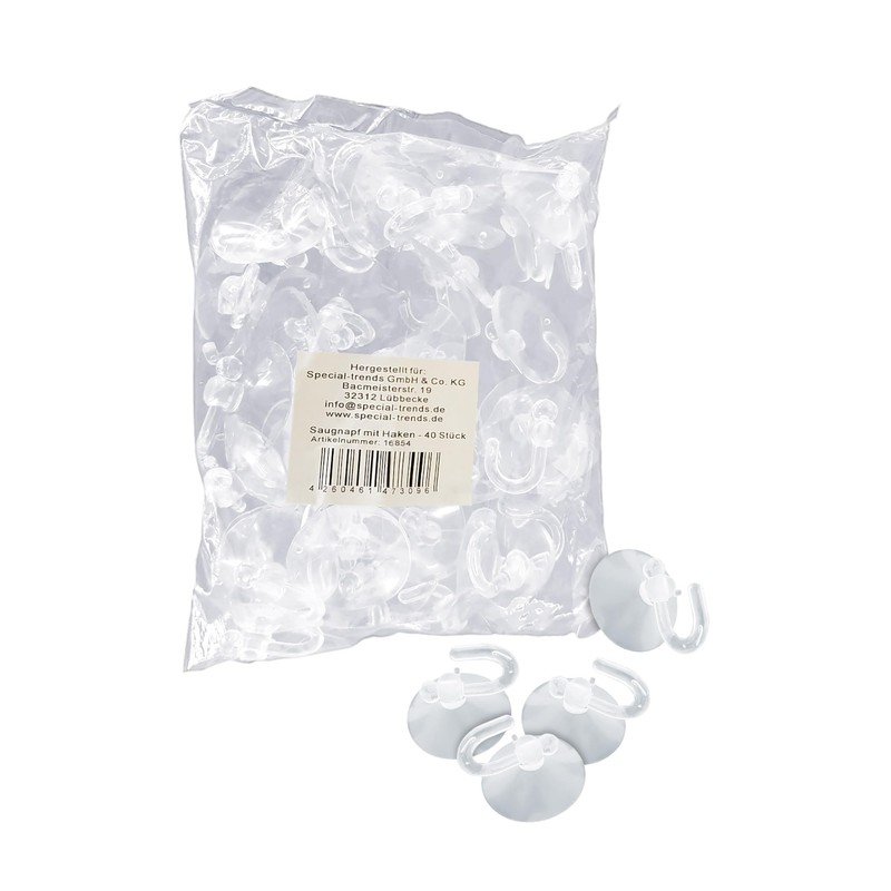 Spetebo Suction Cup with Hooks Pack of 40 – Holder