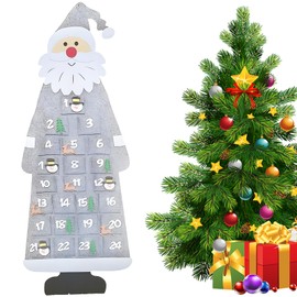 Advent Calendar Made of Felt for Hanging, Advent Calendar Santa Claus, Felt Christmas Calendar, Santa Claus Advent Calendar, Felt Christmas Calendar for Children Fabric