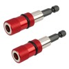 2pcs Adjustable Screw Depth Screwdriver Bit Holder Magnetic Steel，Includes S2