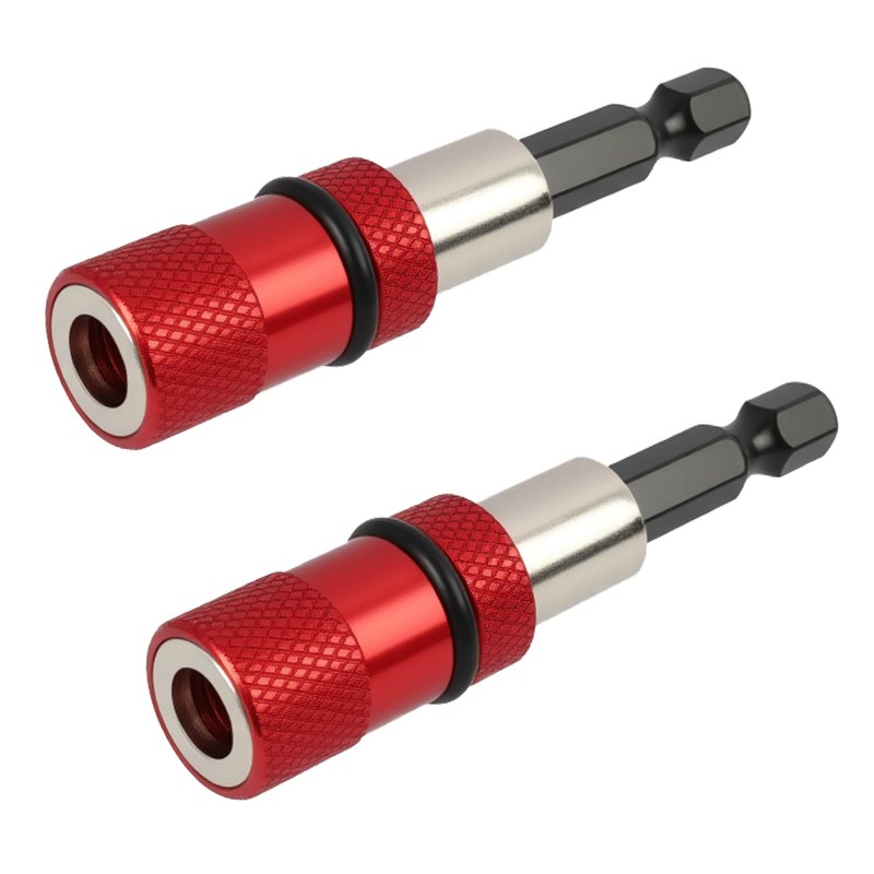 2pcs Adjustable Screw Depth Screwdriver Bit Holder Magnetic Steel，Includes S2