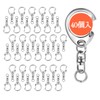 Key Chain Hardware [40 Pieces] One-touch Key Holder with Swivel