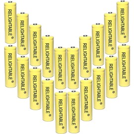 RELIGHTABLE NiCd AA/AAA 600mAh 1.2V Rechargeable Batteries for Solar Lights, Garden Lights and Remotes (20PCS AA 600mAh Batteries)