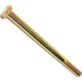 Hard-to-Find Fastener 014973251116 Grade 8 Coarse Hex Cap Screws, 1/4-20 x 3-1/2, Piece-50, Yellow