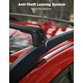 JOYTUTUS Roof Rack Cross Bars Compatible with Ford Explorer 2020-2025 with Side Rails, Anti-Theft Lockable Aluminum Luggage Crossbars Replacement for Rooftop Cargo Carrier Kayak Canoe Bike Snowboard