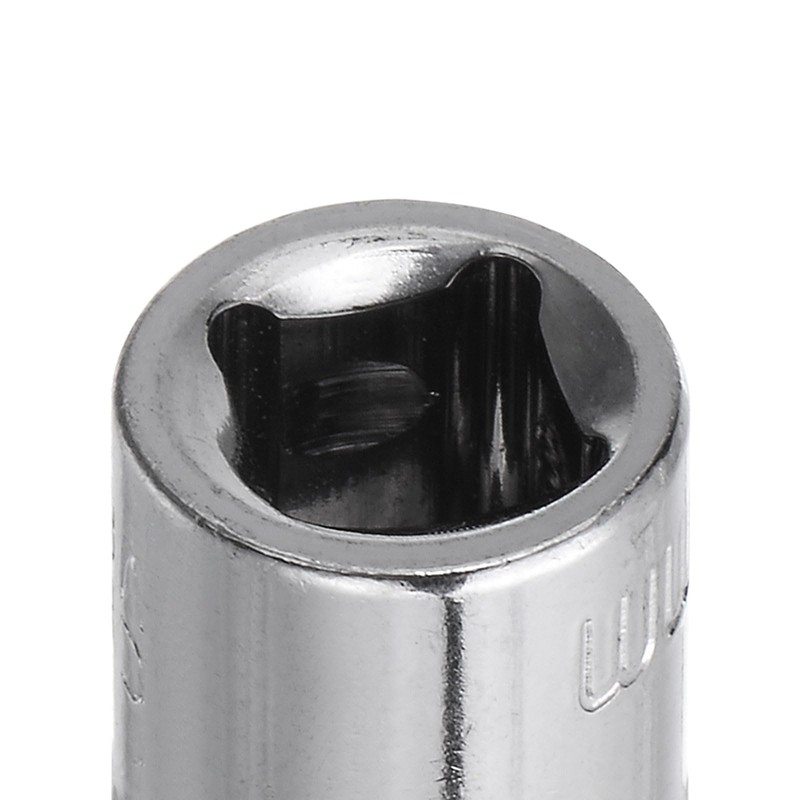 Sourcingmap 4 Pcs 1/4-Inch Drive 7mm 6-Point Shallow Socket, Metric,