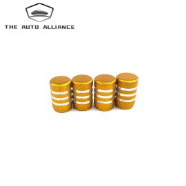 THE AUTO ALLIANCE 4x Car Tire Tyre Wheel Air Port Dust Cover Ventil Rim Valve Stem Caps - Gold