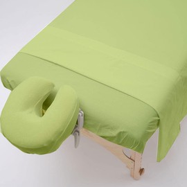 Massage Table Sheet Set-Microfiber 3-Piece Massage Sheet Set-Ultra-Light, Premium Facial Bed Cover,Wrinkle Free, Includes Flat Sheet, Fitted Sheet with Face Cradle Cover (Sage)
